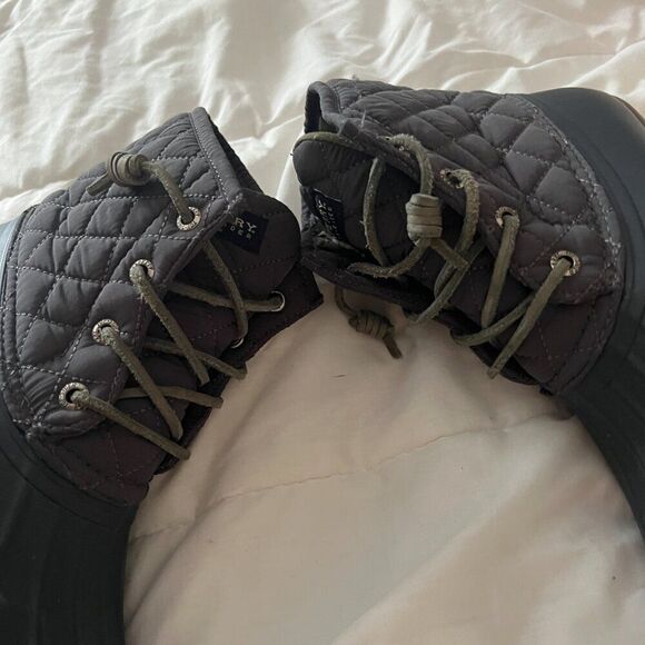 Sperry Saltwater Duck Boot Size Women's 7.5 Grey with Dark Grey Sole - Picture 10 of 14